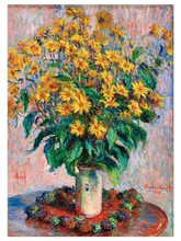 Monet Jerusalem Artichoke Flowers - Art Print